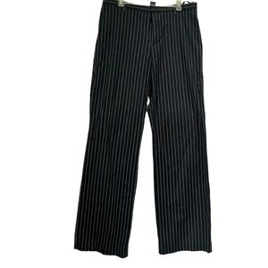 GAP Vintage Y2K 2000 Striped Straight Leg Cotton Pants Mob Flat Front Pocket Zip
